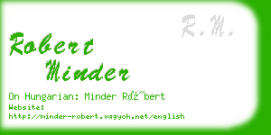 robert minder business card